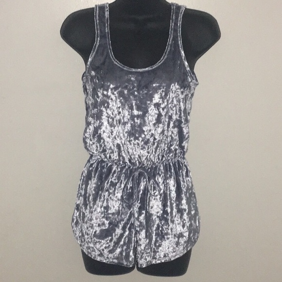 Fashion Nova Pants - Crushed Velvet Romper